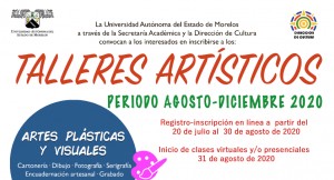 Talleres Artísticos Periodo Agosto-Diciembre 2020