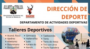 Inscripciones Talleres Deportivos UAEM Agosto - Diciembre 2020