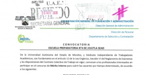 Concurso de Mérito Interno - Escuela Preparatoria Nº 4 de Jojutla SEAD