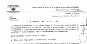Examen de Oposición - Escuela Preparatoria Número Dos, Cuernavaca