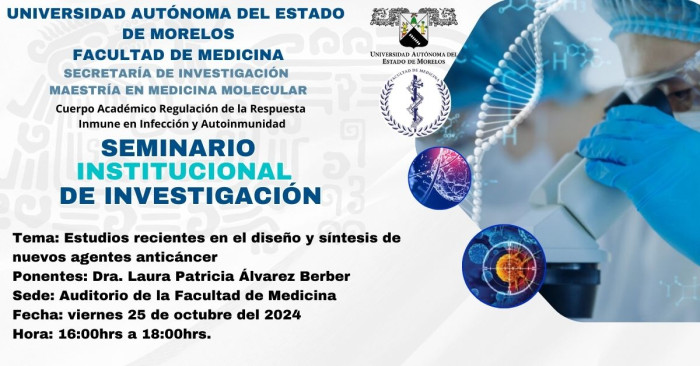 Seminario: Estudios recientes en el diseño y síntesis de nuevos agentes anticáncer.