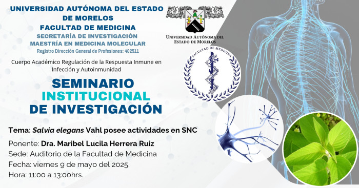 Seminario Institucional de Investigación: Salvia Elegans Vahl posee actividades en SNC