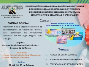 Curso: MANEJO DE DESINFECTANTES I