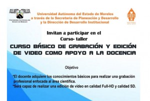 Curso básico de grabación y edición de video como apoyo a la docencia
