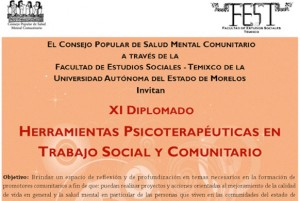 XI Diplomado Herramientas Psicoterapéuticas en Trabajo Social y Comunitario