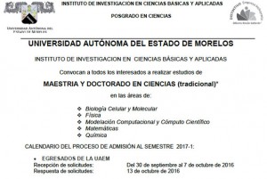 Posgrado en Ciencias 2017-1