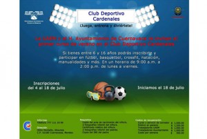 Primer curso de verano en el Club Deportivo Cardenales