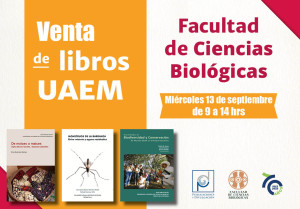 Invitación a la venta de libros en la Facultad de Ciencias Biológicas
